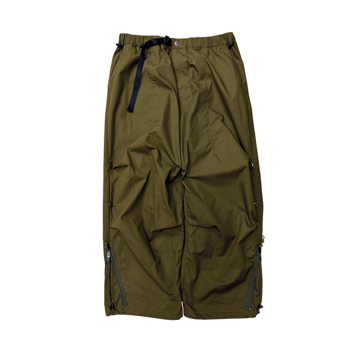 THE CHANGING LENGTH/HEM WIDE ZIP UP TUCKED PANTS