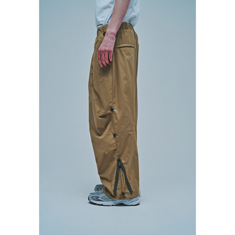 THE CHANGING LENGTH/HEM WIDE ZIP UP TUCKED PANTS